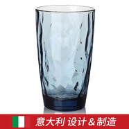 BORMIOLI ROCCO 波米歐利意大利進口玻璃杯啤酒果汁杯喝水杯果汁杯鉆石創(chuàng)意杯子 海洋藍470ML（1只）