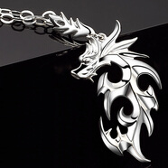芯奢男士霸氣白龍頭項鏈男吊墜復古個(gè)性潮男生時(shí)尚飾品掛件項鏈男