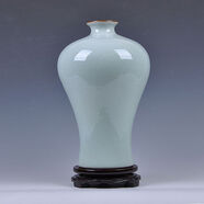 九藏尊品 景德鎮(zhèn)陶瓷器仿古花瓶影青釉官窯裂紋客廳家居裝飾工藝品擺件 影釉冰片梅瓶（高30㎝寬19㎝）
