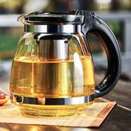 紫丁香茶壺加厚玻璃茶具帶過濾茶水壺茶水分離飄逸杯大容量泡茶器1.5L
