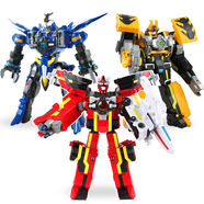 巨神戰(zhàn)擊隊3召喚器裝備套裝變形合體機器人男孩玩具 豪華版超救創(chuàng)擊王【3合1】