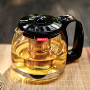 紫丁香 茶壺 耐熱玻璃壺茶具304不銹鋼濾網(wǎng) 茶吧機(jī)水壺通用泡茶壺1.25L