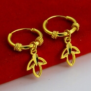 千影珠寶包金耳環(huán)女款鍍金耳墜耳扣耳圈耳環(huán)首飾品送禮物送朋友送愛(ài)人 0.17防偽品牌標簽標價(jià)1158