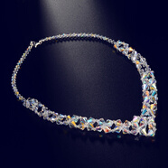 俏物俏女（in lay）蕾絲邊編織仿水晶項鏈晚宴新娘配飾首飾飾品送女友情人節禮物精致