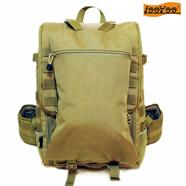 路游（LooYoo） A23 高規(guī)尼龍負(fù)重型軍迷戰(zhàn)術(shù)雙肩背包3P攻擊包戶外登山背囊袋 卡其色