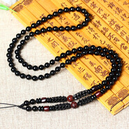 馨佑 黑曜石項鏈繩 圓珠鏈長(cháng)項鏈 佛牌鏈 水晶玉佩吊墜掛繩男女款 款式2