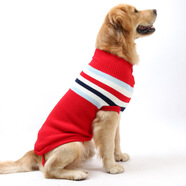 獒少保狗狗衣服 寵物衣服秋冬裝  無袖中大型犬毛衣 金毛薩摩邊狗毛衣 紅色 20碼胸圍40-46適合20-40斤狗狗