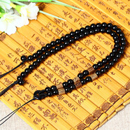 馨佑 黑曜石項鏈繩 圓珠鏈長(cháng)項鏈 佛牌鏈 水晶玉佩吊墜掛繩男女款 款式7