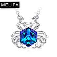 美立方銀飾12星座925銀項鏈女 射手座 生日禮物送女友 人造水晶吊墜日韓版 巨蟹座6.22-7.22