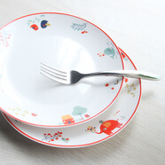 瓷航（CiH） 瓷航西餐盤牛排陶瓷創(chuàng)意菜盤子水果早餐盤餐具點(diǎn)心可愛蛋糕圓平盤深盤 卡通動物8英寸淺盤