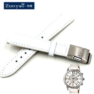 尊耀（zunyao）尊耀皮表帶 代用卡西歐女士表帶SHN5012 5010 3012 5023 3019 白色 寬A=16mm
