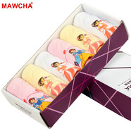 Mawcha 兒童內褲女童內褲精梳棉平角短褲柔軟舒適寶寶小孩內褲卡通6條裝 顏色圖案混色6條裝 90 (2-3歲)90/50