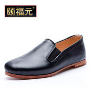 頤福元老北京布鞋男全牛皮手工老頭鞋傳統(tǒng)禮品鞋中老年中式爸爸鞋 黑色運動鞋碼 43