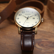聚利時(shí)（Julius）手表女韓版簡(jiǎn)約時(shí)尚女學(xué)生考試復古時(shí)尚小巧石英女士手表508 棕帶金盤(pán)-MC（男款）