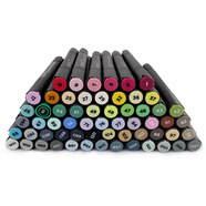 斯塔第四代4代升級版 三角桿油性馬克筆 套裝 學(xué)生手繪美術(shù)繪畫(huà)雙頭馬克筆 建筑 60色