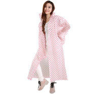 強(qiáng)迪戶外旅游加厚半透明雨衣韓國(guó)時(shí)尚雨披男女通用風(fēng)衣非一次性 SD-898(薄款) 粉點(diǎn) L