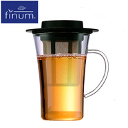 德國進(jìn)口Finum芬倫茶水分離 茶葉過(guò)濾過(guò)濾 玻璃 280ml標準版茶杯+杯墊