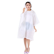 強迪戶(hù)外旅游加厚半透明雨衣韓國時(shí)尚雨披男女通用風(fēng)衣非一次性 SD-897(斗篷薄款)可背包 白色 L