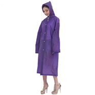 強迪戶(hù)外旅游加厚半透明雨衣韓國時(shí)尚雨披男女通用風(fēng)衣非一次性 SD-056(薄款) 紫色 L