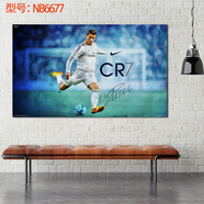 居夢(mèng)塢 C羅 足球明星海報皇馬球星裝飾畫(huà) 臥室宿舍墻畫(huà)海報紙海報畫(huà)海CR7 NB6677 50*30