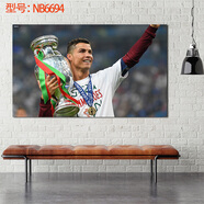 居夢(mèng)塢 C羅 足球明星海報皇馬球星裝飾畫(huà) 臥室宿舍墻畫(huà)海報紙海報畫(huà)海CR7 NB6694 50*30