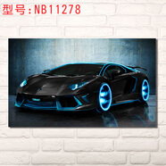 居夢(mèng)塢 豪車汽車海報(bào)裝飾畫(huà)現(xiàn)代跑車名車海報(bào)現(xiàn)代貼畫(huà)墻面裝飾 NB11278 50*30cm