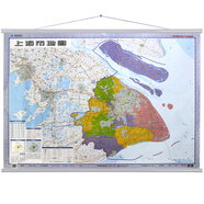 上海市地圖掛圖 約1.1*0.8m掛繩掛圖 防水防潮 全省政區(qū)交通