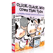 英文原版繪本 Click Clack Moo Cows That Type 嘻哈農(nóng)場(chǎng) 廖彩杏紙板書送音頻