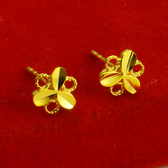 千影珠寶金耳釘女款鍍金耳環(huán)花朵葉子情侶結婚首飾品送禮送朋友送媽媽 0.1 防偽標簽價(jià)385