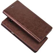 iCoverCase 三星s8手機(jī)殼保護(hù)套翻蓋防摔 適用于三星s8/plus S8+咖色+type-c數(shù)據(jù)線