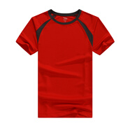 運動(dòng)速干T恤定制戶(hù)外活動(dòng)文化廣告衫印LOGO定做速干衣圓領(lǐng)短袖班服工作服體能訓練健身服印字 大紅 S