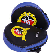 蒙拓嘉 拳擊手靶跆拳道腳靶武術(shù)搏擊護(hù)具散打弧形雙飛靶空手道伊朗靶 黑藍(lán)手靶2只裝