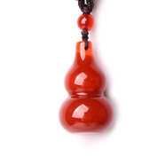 臻萊  紅瑪瑙葫蘆吊墜項(xiàng)鏈 男女情侶款紅瑪瑙飾品掛墜項(xiàng)墜禮物