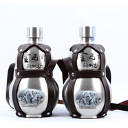 寧河源酒業(yè)60度葫蘆酒不銹鋼背壺1500ml*2瓶白酒整箱裝禮品清香型 60度 1500mL 2瓶
