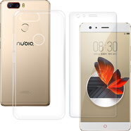 拓蒙 適用于中興努比亞Z17/nubia Z17/NX563J 手機(jī)透明殼全包防摔防滑硅膠套軟殼 全包防摔透明殼+屏幕保護(hù)膜*1套裝