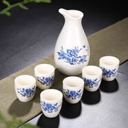 福和豐陶瓷酒具套裝家用酒壺分酒器白酒杯烈酒杯燒酒壺酒盅清酒具禮盒裝 09款：企鵝-牡丹-禮盒裝