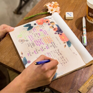 斯圖（sitoo） 斯圖（sitoo）JMA備忘錄日程周記事本 韓國花朵桌面計劃本 工作小秘書(shū) 多彩生活-周計劃