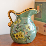墨菲美式乡村小花瓶摆件插花欧式陶瓷客厅家居装饰餐桌干花仿真花花器 花卉款