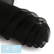 高密加密無光紗 歐根紗布料柯根婚紗 服裝面料無光透明婚慶裝飾 2號黑色