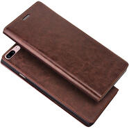 iCoverCase oppor11手機(jī)殼保護(hù)套適用于OPPOR11/plus r11plus咖色+鋼化膜