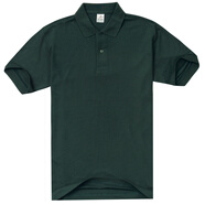 安美薇短袖純色T恤衫夏半袖翻領(lǐng)CVC免燙吸濕透氣工作服空白廣告衫文化運動(dòng)衫班服工裝制服 墨綠T恤 XL/175