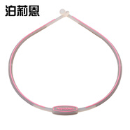 泊莉恩（Noproblem） 防輻射血液循環(huán)運動(dòng)硅膠頸環(huán)頸椎項鏈男女款項圈防水P032 透明粉48cm