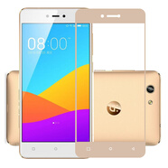 拓蒙 金立F306/B/f103b/GN3002/3003鋼化膜手機高清防爆抗藍光全屏幕玻璃保護膜 (全屏)無(wú)色高清抗藍光版邊緣土豪金色*1片