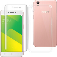 拓蒙（TUOMENG） oppoa37m/t手機殼透明殼高清全包防摔防滑硅膠散熱保護套男女后背軟外殼 全包防摔透明殼+前熱彎軟膜*1套裝