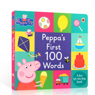 英文繪本Peppe Pig Peppa‘s First 100 Words佩奇100詞英語啟蒙翻翻書