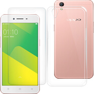 拓蒙（TUOMENG） oppoa37m/t手機(jī)殼透明殼高清全包防摔防滑硅膠散熱保護(hù)套男女后背軟外殼 全包防摔透明殼+鋼化膜【非全屏】*1套裝