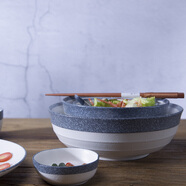 和風(fēng)四季釉下彩雪花瓷雪花釉餐具個(gè)性碗碟勺套裝家用不石飯碗盤(pán)子面碗湯碗 大號瓷勺（不石系列）單個(gè)