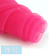高密加密無光紗 歐根紗布料柯根婚紗 服裝面料無光透明婚慶裝飾 6號玫紅