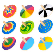 福孩兒9個裝木質(zhì)彩色小陀螺玩具兒童3男孩4女孩5手動旋轉(zhuǎn)幼兒園小朋友學生寶寶6歲以7上兒童圣誕節(jié)禮物 9個裝 旋轉(zhuǎn)變色小陀螺