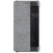 華為(HUAWEI)原裝mate9手機套mate9 pro智能休眠保護皮套防摔手機殼開窗超薄男女時尚 Mate9 pro原裝皮套 淺灰色